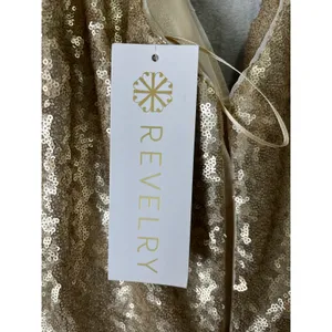 Revelry Dawson Champagne Gold Sequin Maxi Dress Sz 14 Bridesmaid Formal Gown New thumbnail 7