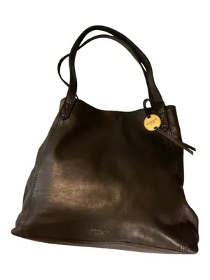 Margot New York Black Genuine Leather Shoulder Tote Bag – NWOT thumbnail 1