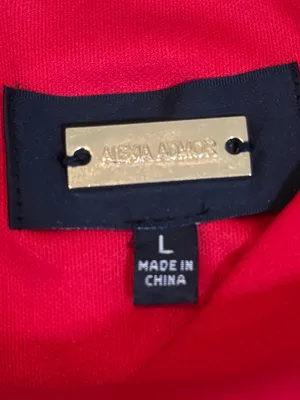 Alexia Admor Red Bow Sheath Dress Wedding Guest Holiday Cocktail Career Gala L thumbnail 7