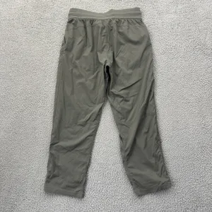Lululemon Beyond The Studio Crop Pants Olive Green Athleisure Women's 8 x 25 thumbnail 2