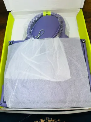 MILANCHIVA Purple Quilted Handbag with Pouch NWT thumbnail 2