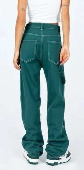 Princess Polly Copeland Jeans Green thumbnail 2