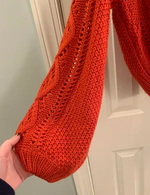 Boutique Red Knit Sweater Size L thumbnail 4