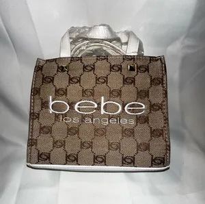 T483. bebe Los Angeles Brown Logo crossbody Bag thumbnail 1