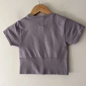 Aerie Offline Sidewalk Seamless Purple Lilac‎ Crop Top Tee thumbnail 5