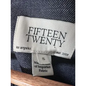 Fifteen‎ Twenty olivia contrast stitch denim midi dress Women S Blue Minimalist thumbnail 6