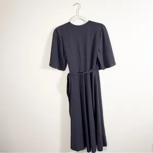 Aritzia Wilfred Allie Wrap Dress Dark Gray Small thumbnail 3