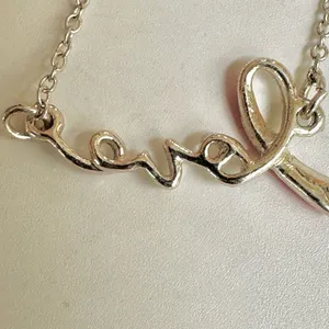 Avon Love ribbon breast cancer awareness necklace thumbnail 7