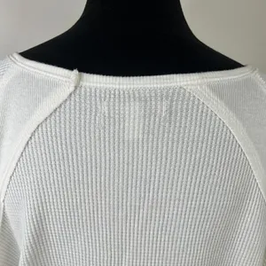 Free People Santa Clara Waffle Knit Thermal‎ Long Sleeve Top in Alabaster White thumbnail 12