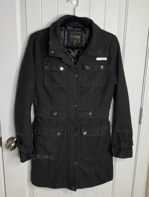 Vintage Coogi y2k zip wool blend trench coat size‎ medium women’s thumbnail 1
