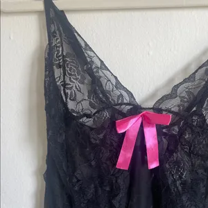 Black Lace Slip Dress thumbnail 2