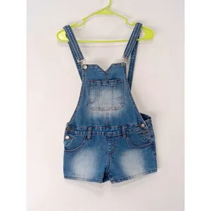 Chiqle Women’s Denim Overall Shorts Blue Size Small thumbnail 2