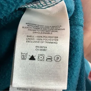 Columbia Teal Blue Fleece Jacket Full Zip Zip Pockets Polyester Womens Small thumbnail 4