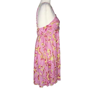 Zara Mini Swing Babydoll Dress M Pink Pleated Backless Gathered Bust‎ Sundress thumbnail 4