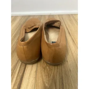 Vtg Clarks Wm 8M Genuine Leather 76946 Tan Brown Flat Loafers Square Toe Bow thumbnail 3