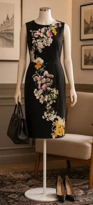 Brooks Brothers Floral Print Sleeveless Sheath Dress Size 0 thumbnail 1