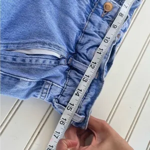 Zara Paperbag Waist Jeans Small Light Wash High Rise Ruffle Denim Mom Pants thumbnail 12