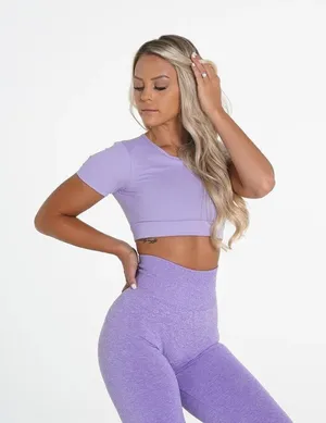 ✨NVGTN Lilac Open Back Sz Small Tee✨ thumbnail 1