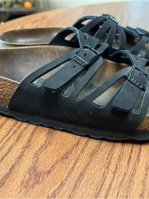 Birkenstock Women's Black Triple-Strap Slide Sandals thumbnail 3