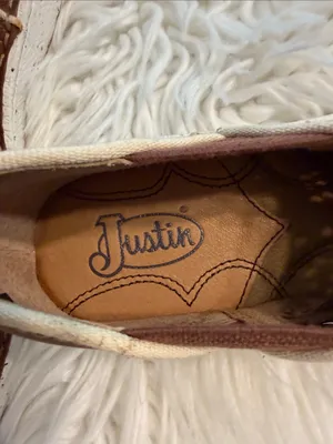 Justin Boots Brown Leather Slip-On Loafers with White Midsoles size 8 BNWOT thumbnail 3
