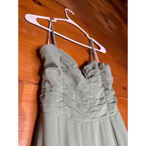 NWT Lulus Sweeney Sage Brush Sleeveless Maxi Dress Bridesmaid Gala Banquet Sz S thumbnail 4