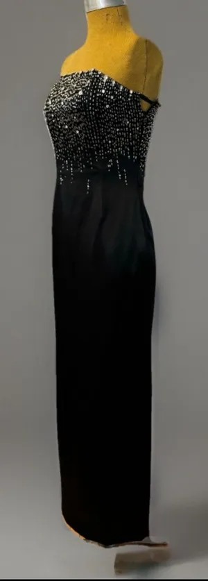 JASPER CONR AN Sexy Women's Long Evening Elegant Black Dress. Vintage thumbnail 1