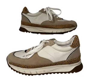 Madewell‎ Kickoff Sneaker Olive Grove Multi Unisex W: 9.5/M: 8 Spotted Calf Hair thumbnail 1