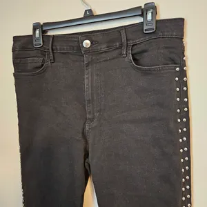Joe’s Jeans Black Studded Flawless The Charlie High Rise Skinny Ankle casual thumbnail 2