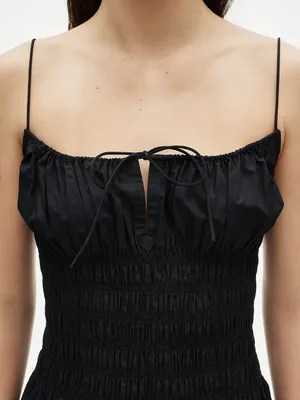 J. Crew Reverie dress cotton poplin in Black Size XS Midi NWT thumbnail 2