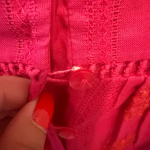 ANTHROPOLOGIE‎ NWT RANNA GIL Tomine Eyelet Midi Dress in Hot Pink size XS thumbnail 8