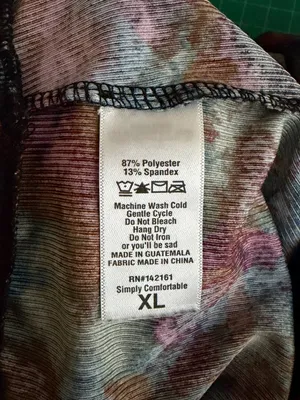 Lularoe Women XL Black Blue Orange Tie Dye Jessica Shorts Pockets Drawstring thumbnail 7