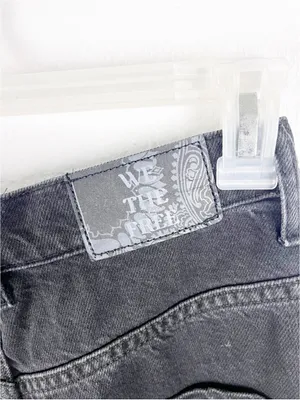 FREE PEOPLE We The Free Black Crossroads Boyfriend Barrel Jeans Size 27 Slouchy thumbnail 11