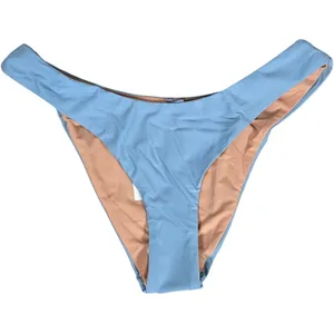 J. Crew Curved-waist cheeky bikini bottom in Blue‎ Mist S NWT thumbnail 1
