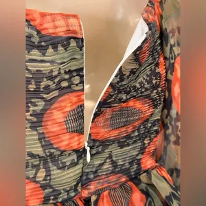 NWT Beulah Style Naiya Floral Dress XS Green Garden Party Fall Ruffle Wedding thumbnail 8