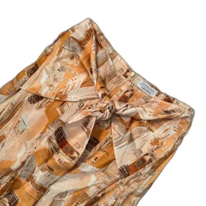 & Other Stories | Printed Asymmetrical Midi Skirt Terracotta Tie Front Boho US 8 thumbnail 6