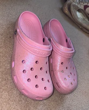 CROCS Pink Glitter Clogs thumbnail 1