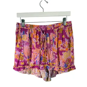 Roller Rabbit Floral Bunny Pajama Set Long Sleeve Shorts READ Womens Medium thumbnail 3