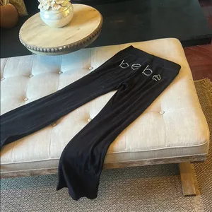 Bebe Vintage Black Denim Embellished Bum Size Small thumbnail 8