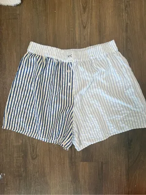 Sincerely Jules NYC Blue Striped Boxer Shorts Size Large thumbnail 2