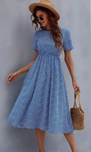 SheIn All Over Print A-Line Dress thumbnail 1