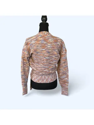 Vintage Y2K Boho Cottagecore Nine West Chunky Wrap Knit Sweater Size XS 🤎 thumbnail 4