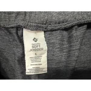 Members Mark Favorite Soft Jogger Black Soot Heather Gray Lounge Pants Large thumbnail 2