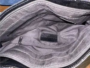 Vintage Etienne Aigner‎ Brown Black Monogram Shoulder Bag Y2K Baguette Purse thumbnail 5