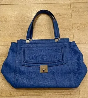 Kate Spade blue pebble‎ leather Tote Bag thumbnail 1