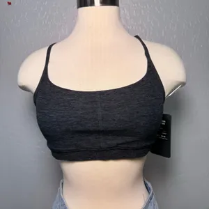 Fabletics Cozy Heather Strappy Sports Bra Black Medium Activewear Yoga Workout⁠ thumbnail 1
