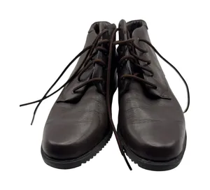 Sporto Brown leather lace-up ankle‎ boots with a square toe Women's Size 6.5M thumbnail 1