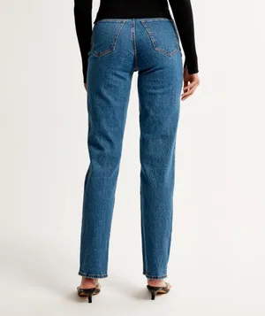 Abercrombie High rise 90s Straight Jean thumbnail 3
