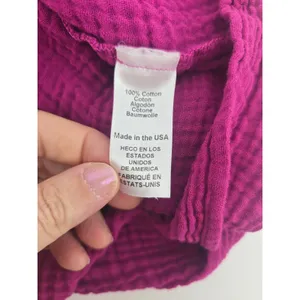 Michael Stars Dress Womens L Double Gauze Tiered Magenta Sleeveless EUC thumbnail 4