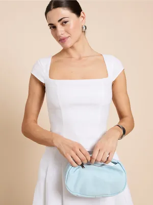 NWT Kourt Nadia Linen Top size 0 White cap sleeve crop Tibi Few Moda thumbnail 6