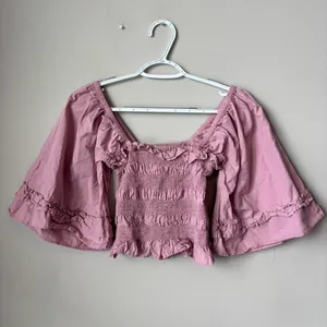 free people pink smocked top size XS thumbnail 2